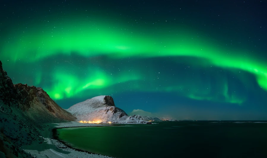 Måstad Hike Værøy Northern Lights Lofoten Islands